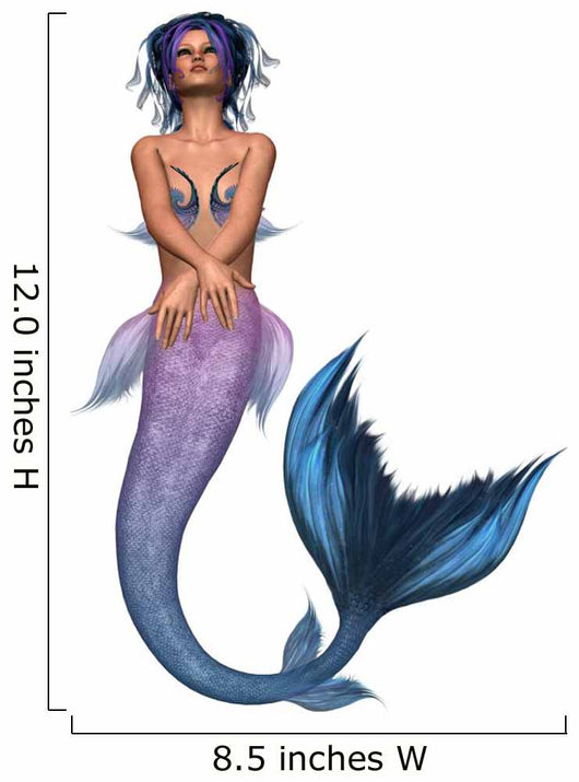Purple Mermaid Wall Decal