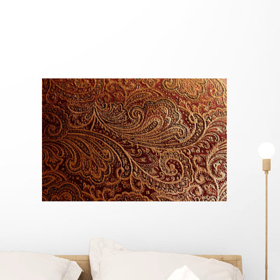 Paisley Pattern Wall Decal shown on a wall