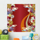 Abstract Japanese Floral Wall Decal