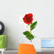 red valentine rose with dew Wall Decal