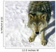 Gray Wolf Looking up at You Wall Mural