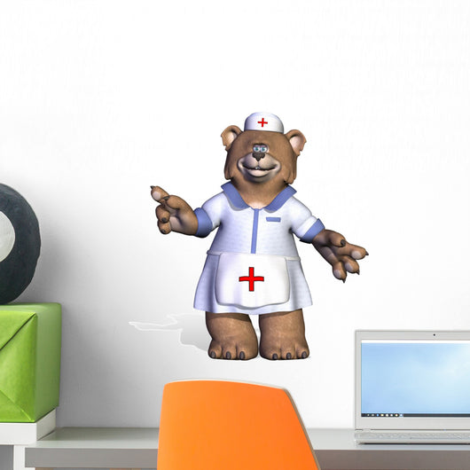 Nurse Bear Wall Decal