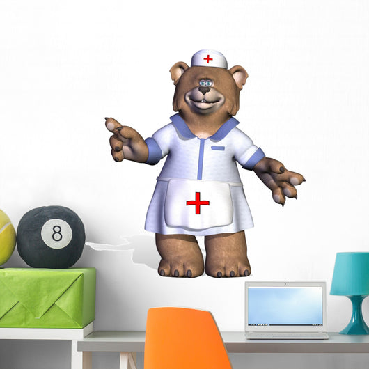Nurse Bear Wall Decal