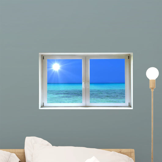 Window Ausblick Beach Wall Decal