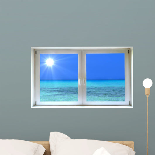 Window Ausblick Beach Wall Decal