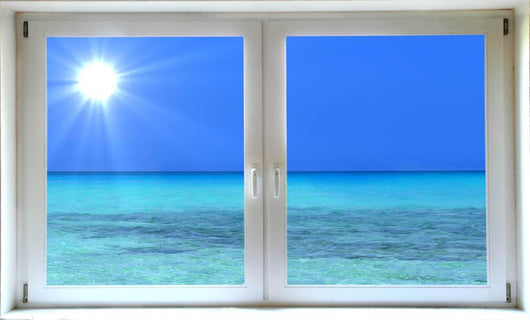 Window Ausblick Beach Wall Decal