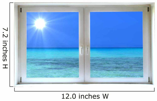 Window Ausblick Beach Wall Decal
