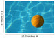 Yellow Waterpolo Ball in Blue Pool Wall Mural