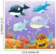 Family animals in the sea. Cartoon and vector illustration Wall Mural