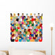 Crowd - seamless pattern Wall Mural