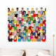 Crowd - seamless pattern Wall Mural