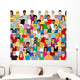 Crowd - seamless pattern Wall Mural
