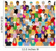 Crowd - seamless pattern Wall Mural