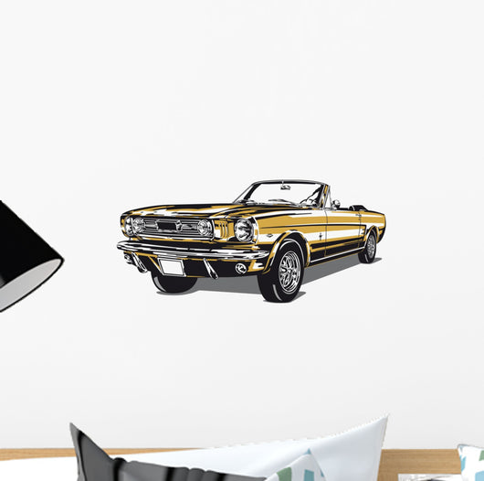 Ford Mustang Gold Wall Decal