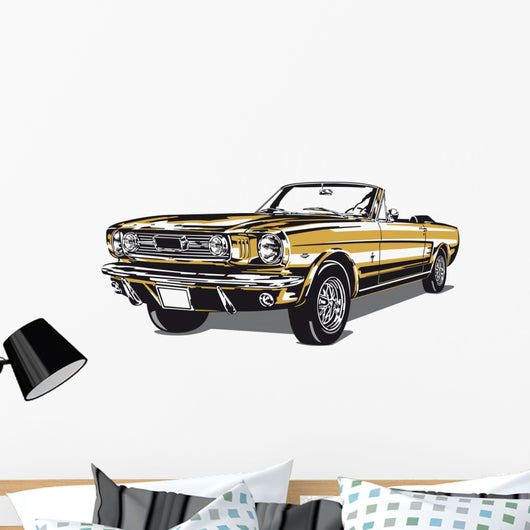 Ford Mustang Gold Wall Decal