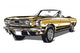 Ford Mustang Gold Wall Decal