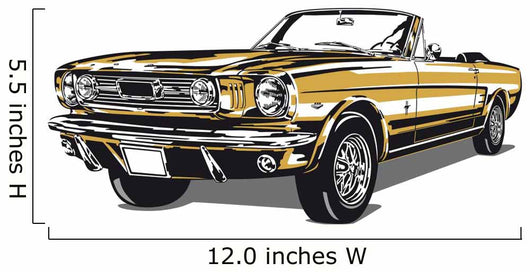Ford Mustang Gold Wall Decal