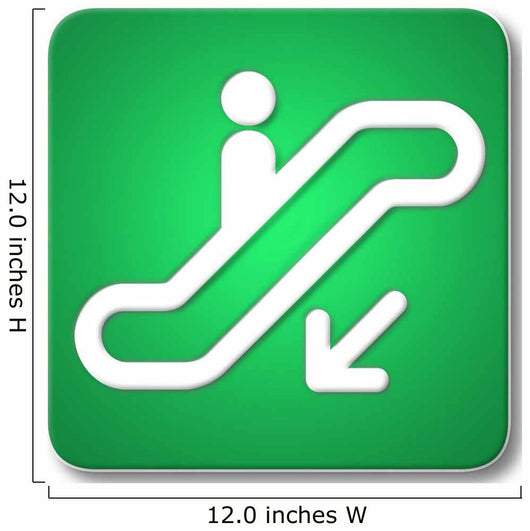 Piktogramm Flughafen Escalator down Wall Decal