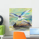 Flying seagull Wall Mural