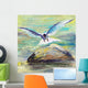 Flying seagull Wall Mural