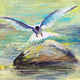 Flying seagull Wall Mural