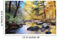 Autumn woods with creek Wall Mural