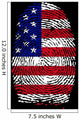 USA Fingerprint Vector Wall Mural