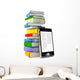 Mobile Phone and Books Wall Decal