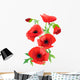 Red poppy Wall Decal