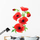 Red poppy Wall Decal