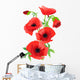 Red poppy Wall Decal