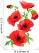 Red poppy Wall Decal
