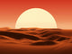 sunset in desert Wall Mural