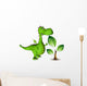 dino baby dragon green plant Wall Decal
