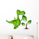 dino baby dragon green plant Wall Decal