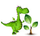 dino baby dragon green plant Wall Decal