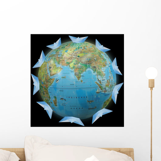 To round the Globe Wall Mural