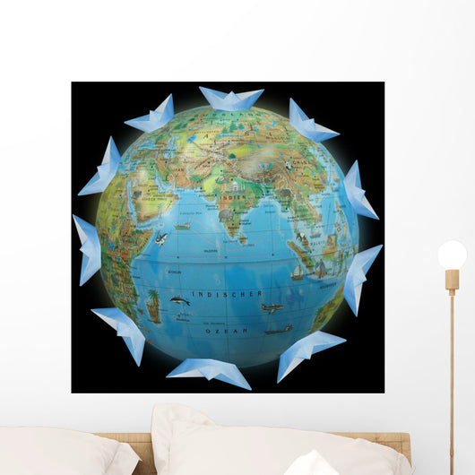 To round the Globe Wall Mural