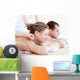 Loving couple having an acupunctre therapy Wall Mural