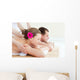 Relaxed couple having a back massage Wall Mural