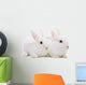 Two white rabbits Wall Decal