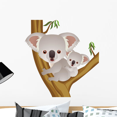 Koala Wall Decal shown on a wall