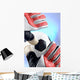 soccer - football goal keeper stretching for ball Wall Mural
