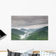 Early morning fog and cloud mountain valley landscape Wall Mural