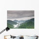 Early morning fog and cloud mountain valley landscape Wall Mural