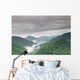 Early morning fog and cloud mountain valley landscape Wall Mural