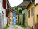 Sighisoara medieval street, Transylvania in Romania Wall Mural