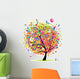 Happy Holiday Funny Tree With Balloons Wall Decal