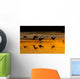 Sandhill Cranes Sunset Wall Mural