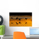 sandhill cranes at sunset Wall Mural